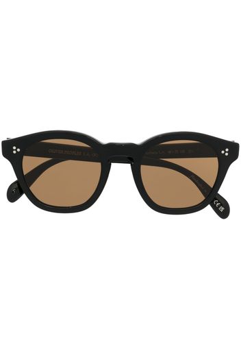Oliver Peoples Lewen round-frame sunglasses - Marrone