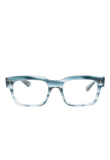 Oliver Peoples Hollins rectangle-frame glasses - Blu