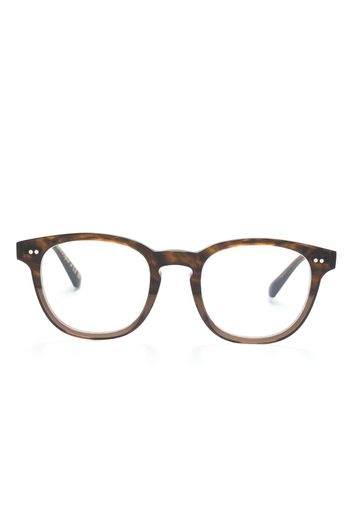 Oliver Peoples Kisho square-frame glasses - Marrone