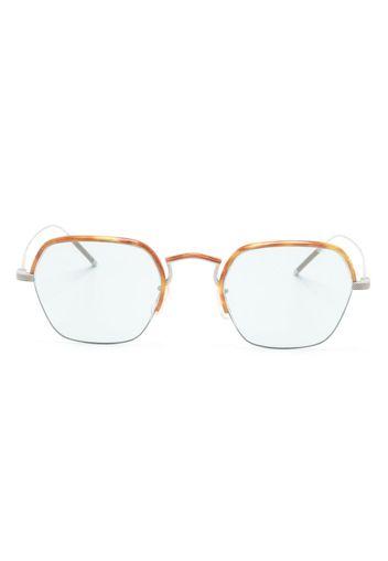 Oliver Peoples tortoiseshell geometric-frame glasses - Argento