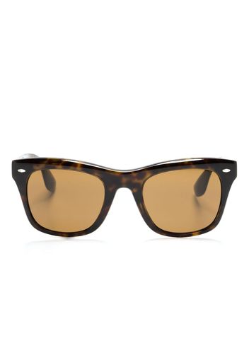 Oliver Peoples tortoiseshell-effect square-frame sunglasses - Marrone