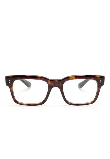 Oliver Peoples Hollins rectangle-frame glasses - Marrone