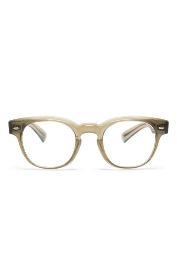 Oliver Peoples Allenby transparent-frame glasses - Toni neutri