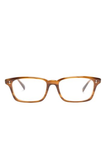 Oliver Peoples Edelson rectangle-frame glasses - Marrone