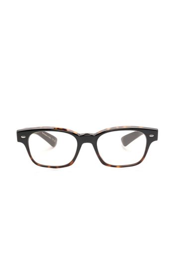 Oliver Peoples Occhiali rettangolari tartarugati - Nero