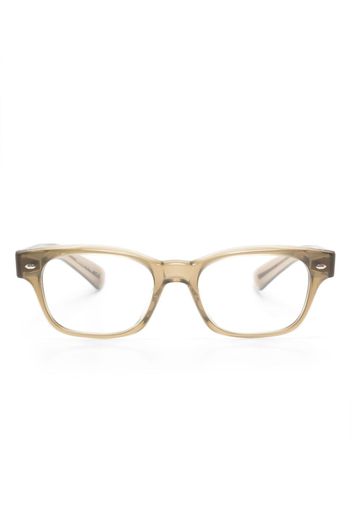 Oliver Peoples transparent rectangle-frame glasses - Verde