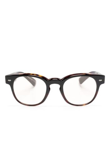 Oliver Peoples Occhiali tondi tartarugati - Nero