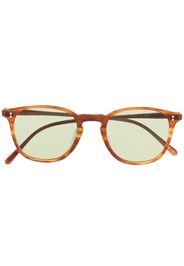 Oliver Peoples tortoiseshell-effect round-frame sunglasses - Marrone