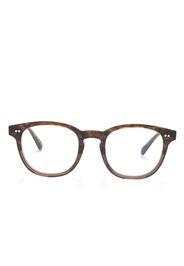 Oliver Peoples Kisho square-frame glasses - Marrone