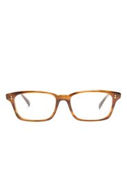 Oliver Peoples Edelson rectangle-frame glasses - Marrone