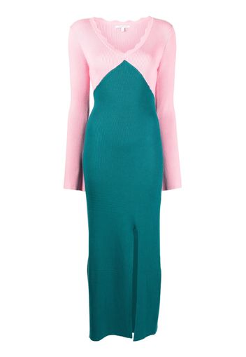 Olivia Rubin Reese colour-block ribbed dress - Rosa