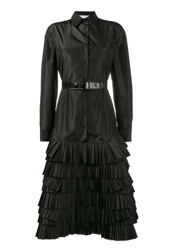 shirt dress with taffeta skirt