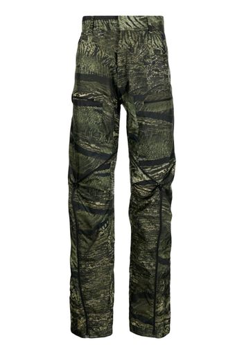 Olly Shinder Pantaloni dritti con stampa - Verde