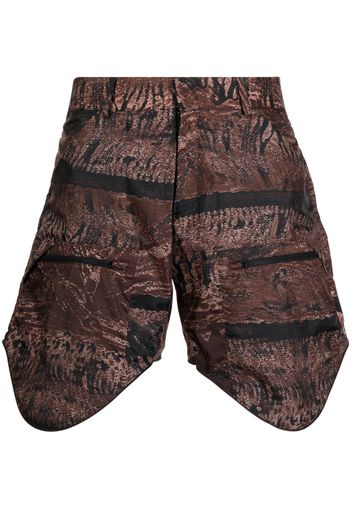 Olly Shinder Shorts con stampa grafica - Marrone