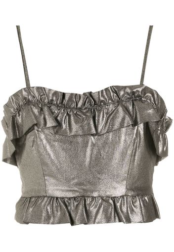 Olympiah Top con ruches - Effetto metallizzato