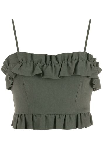 Olympiah Top con ruches - Verde