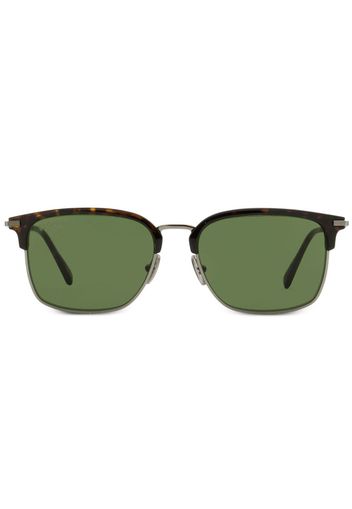 OMEGA EYEWEAR Browline square-frame sunglasses - Marrone