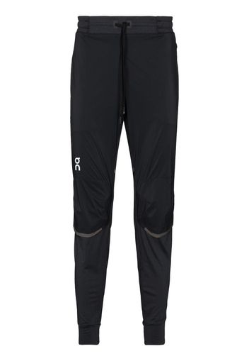 black Running track pants