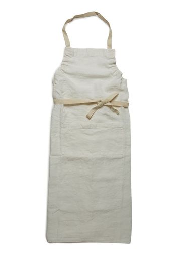 Once Milano long linen apron - Bianco