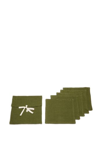 Once Milano set of five cocktail napkins - Verde