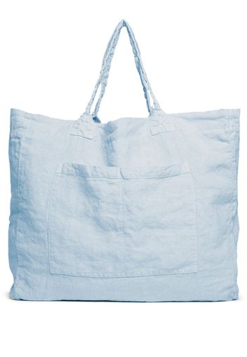 Once Milano Weekend linen tote bag - Blu