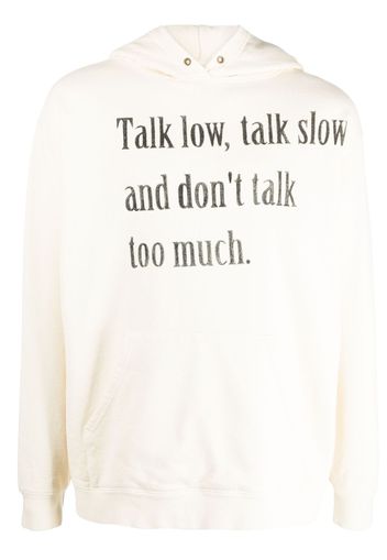 One Of These Days Talk Low Talk Slow knitted hoodie - Toni neutri