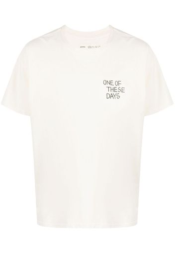 One Of These Days logo-print cotton T-shirt - Toni neutri