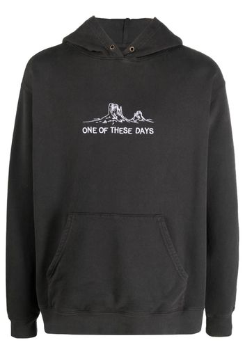 One Of These Days Counting Every Second cotton hoodie - Nero