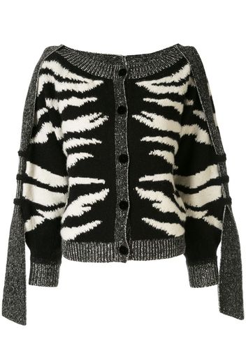 animal print cardigan