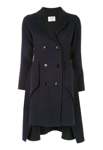 high-low hem coat