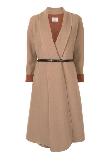 belted wool-blend coat