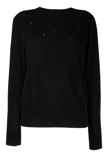 Onefifteen distressed detail cashmere jumper - Nero