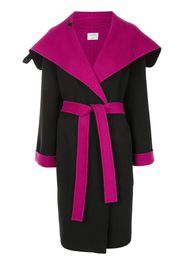 colour-block wool-blend coat