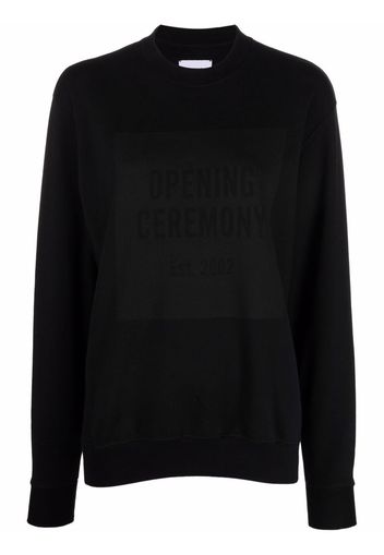 Opening Ceremony BOX LOGO REG. CREW BLACK BLACK - Nero