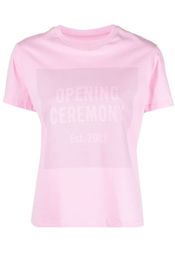 Opening Ceremony T-shirt con logo - Rosa