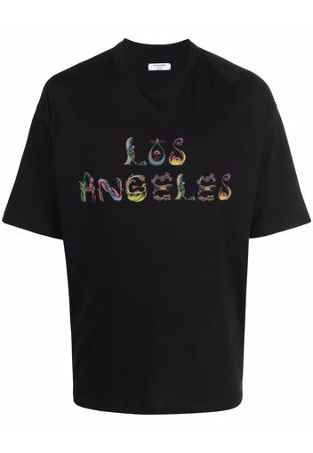 Opening Ceremony T-shirt Los Angeles con stampa spazzola - Nero