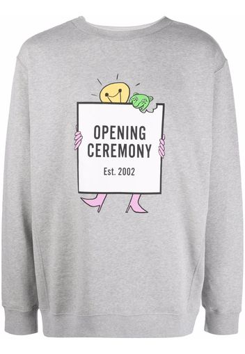 Opening Ceremony lightbulb box-logo print hoodie - Grigio