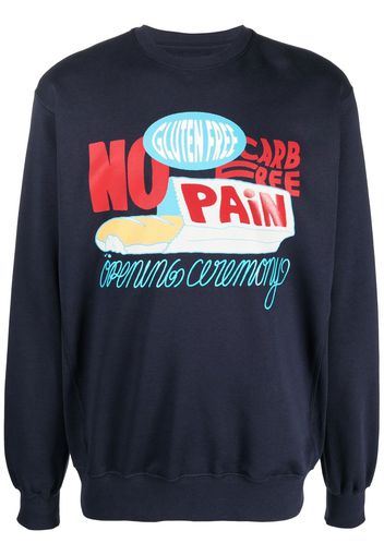 Opening Ceremony slogan-print crew-neck sweatshirt - Blu