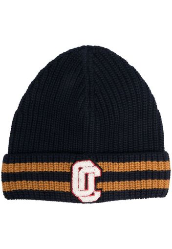 Opening Ceremony logo-patch knitted beanie - Blu