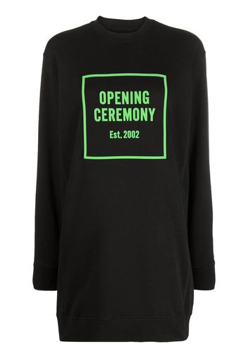 Opening Ceremony embossed-logo crewneck dress - Nero