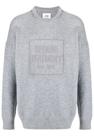 Opening Ceremony embroidered-logo crewneck jumper - Grigio