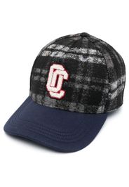 Opening Ceremony logo-appliqué plaid-patterned cap - Blu