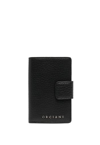 Orciani pebble-leather foldover wallet - Nero