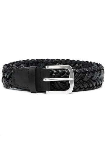 Orciani interwoven leather belt - Nero