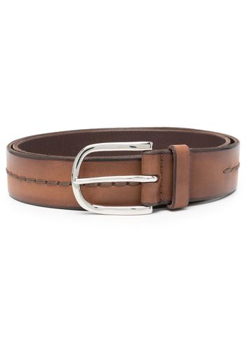 Orciani stitch-detail leather belt - Marrone