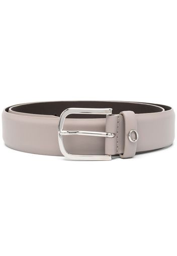 Orciani logo-plaque leather belt - Grigio