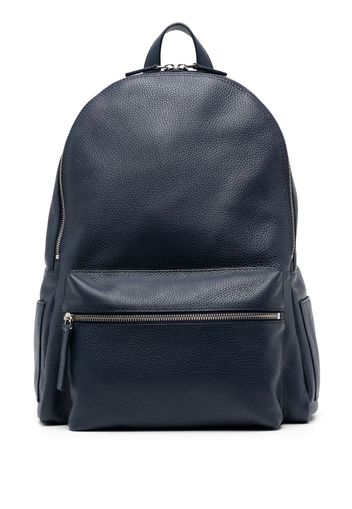 Orciani Micron grained-leather backpack - Blu