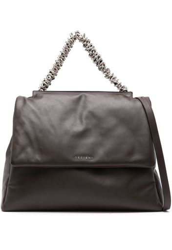 Orciani Borsa tote con dettaglio a catena - Nero