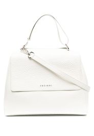 Orciani logo top-handle tote - Bianco