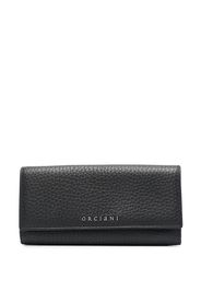 Orciani grained leather purse - Nero